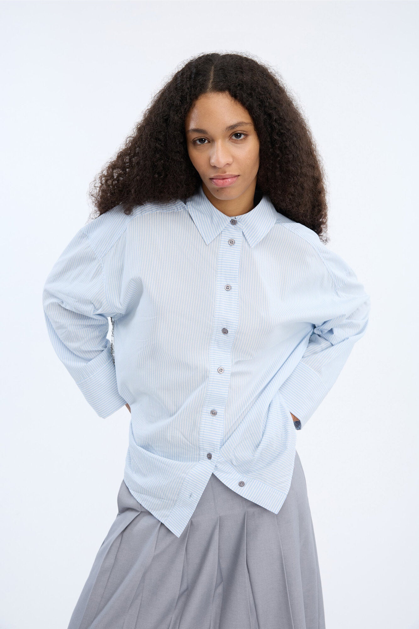 Vontario skjorte - 336 Stripe Blue